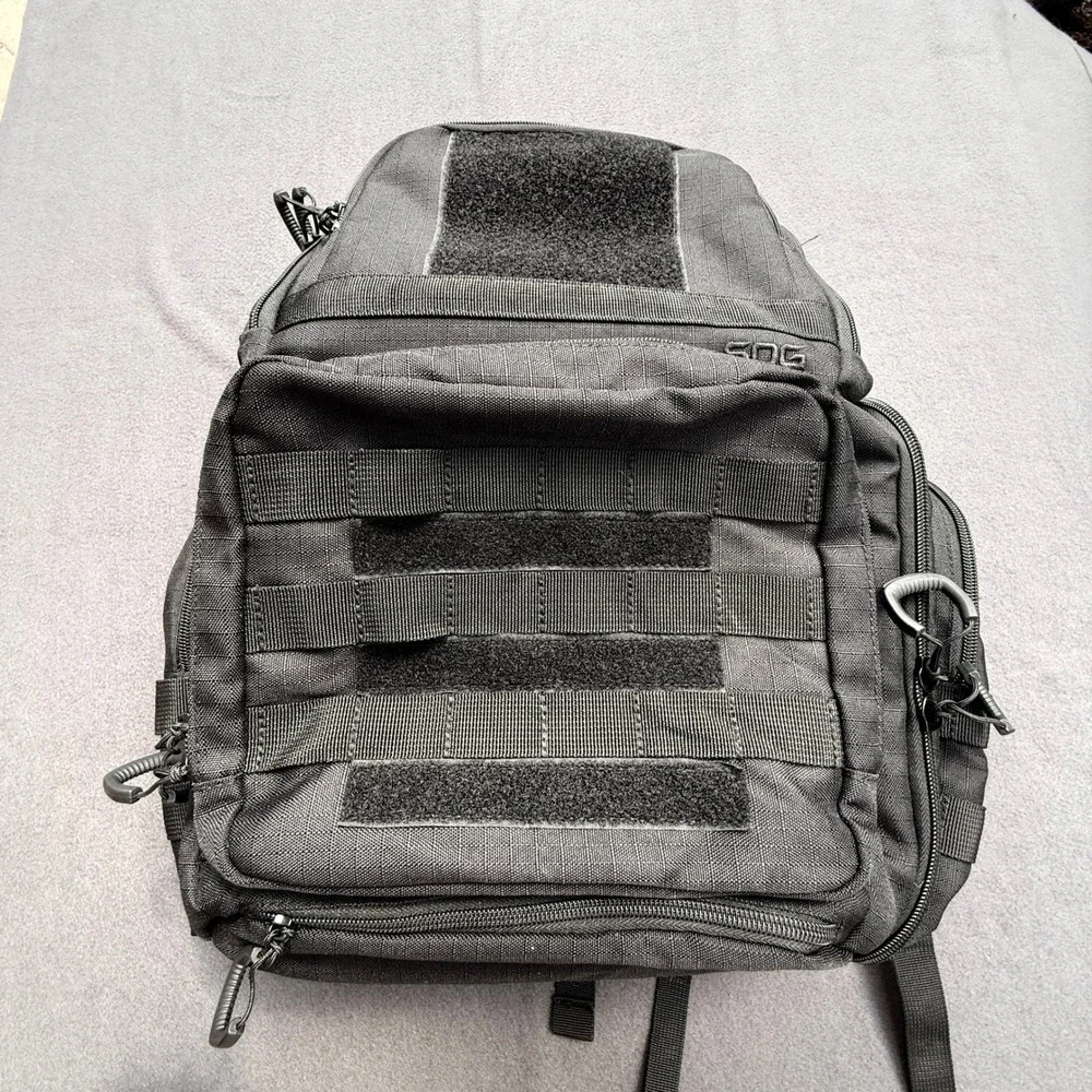SOG Mens Tactical Backpack Black Ripstop MOLLE Military EDC Bug Out Bag